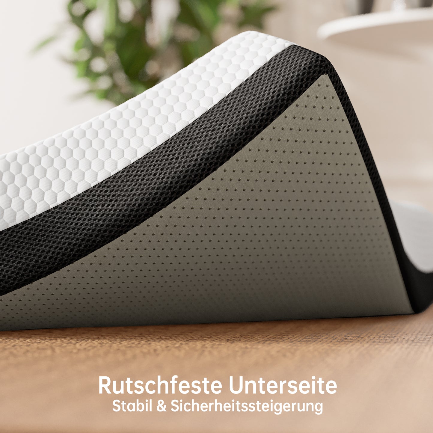 TeQsli Gel Klappmatratze 15 cm Höhe, Gästematratze, 4-teilige Faltmatratze & 3-in-1 Schlafsofa mit waschbarem und abnehmbarem Bezug, Öko-Tex & CertiPUR Zertifiziert (90x200x15cm)