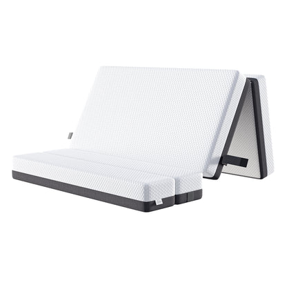 TeQsli Gel Klappmatratze 15 cm Höhe, Gästematratze, 4-teilige Faltmatratze & 3-in-1 Schlafsofa mit waschbarem und abnehmbarem Bezug, Öko-Tex & CertiPUR Zertifiziert (75x200x15cm)