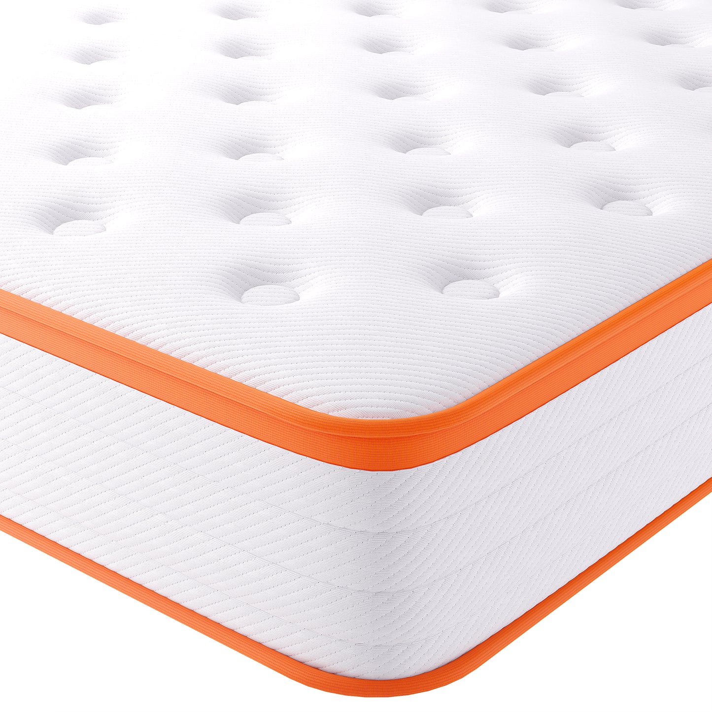 TeQsli King Mattress, 18cm Breathable Pocket Sprung Hybrid King Mattress Cool Touch Oeko Fabric - Medium Firm - Motion Isolation 150x200x18 cm