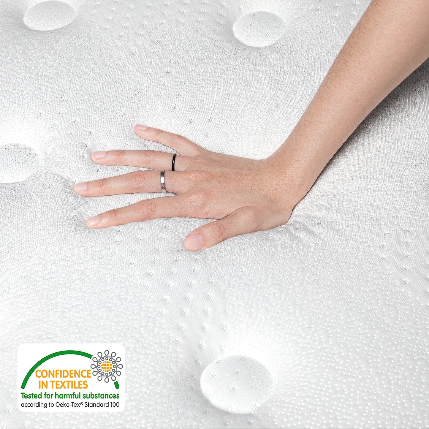 TeQsli Double Mattress, 10.6 Inch Cool Memory Foam Individually Pocket Sprung Mattress for Pressure & Back Pain Relief, 9-Zone Targeted Support Hybrid Mattress in a Box-135x190x27cm