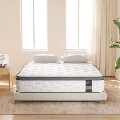 TeQsli 6FT Super King Mattress 10 Inch Gel Memory Foam Pocket Sprung Hybrid Mattress Medium Firm Orthopedic - Edge Support & OEKO-TEX Certified in a Box 180x200x25cm